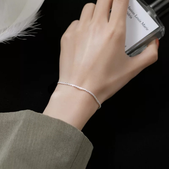 Jewelry - Silver Simple Shiny Chain Adjustable Bracelet